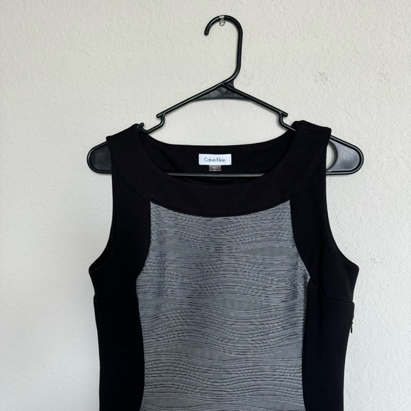 Calvin Klein Dress Black White Slimming Women's Size 8 - Picture 2 of 8